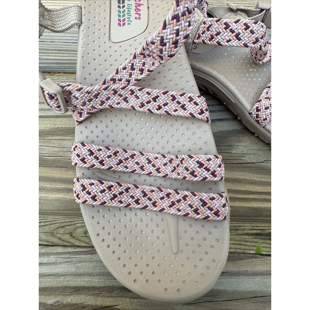 Skechers Women's Sandals Reggae Adore You Pink Size 8.5 - Picture 3 of 7